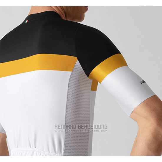 2019 Fahrradbekleidung La Passione Shwarz Gelb Wei Trikot Kurzarm und Tragerhose - zum Schließen ins Bild klicken